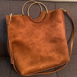 NWOT Faux suede Banana republic bag.  Never used